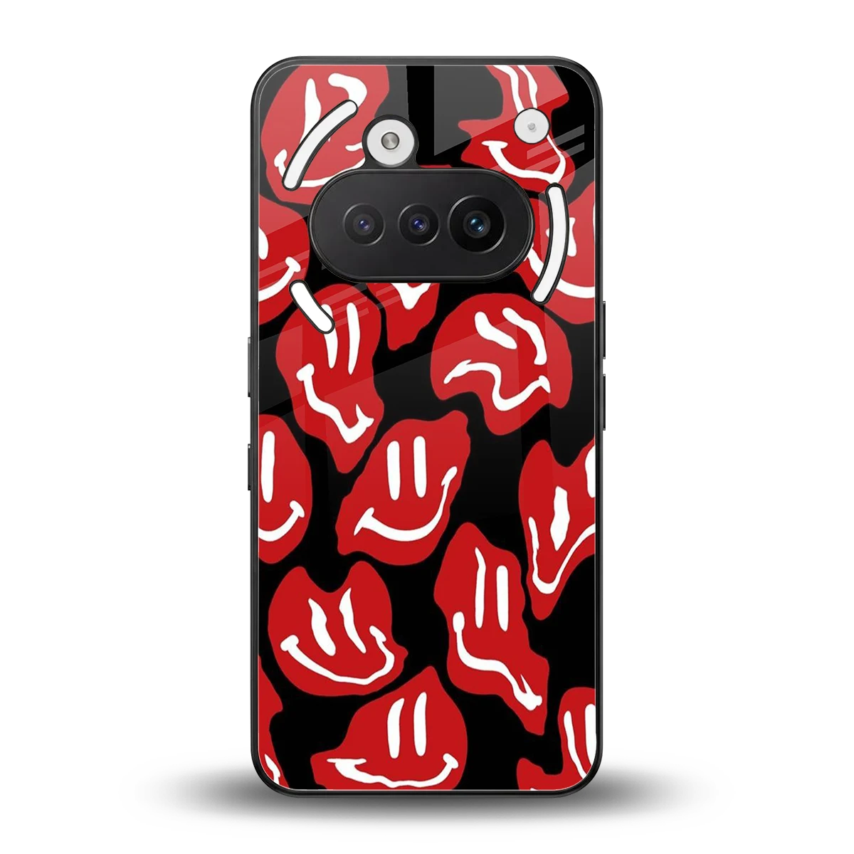 Melting Smiley back phone cover | glass case for nothing phone 3a