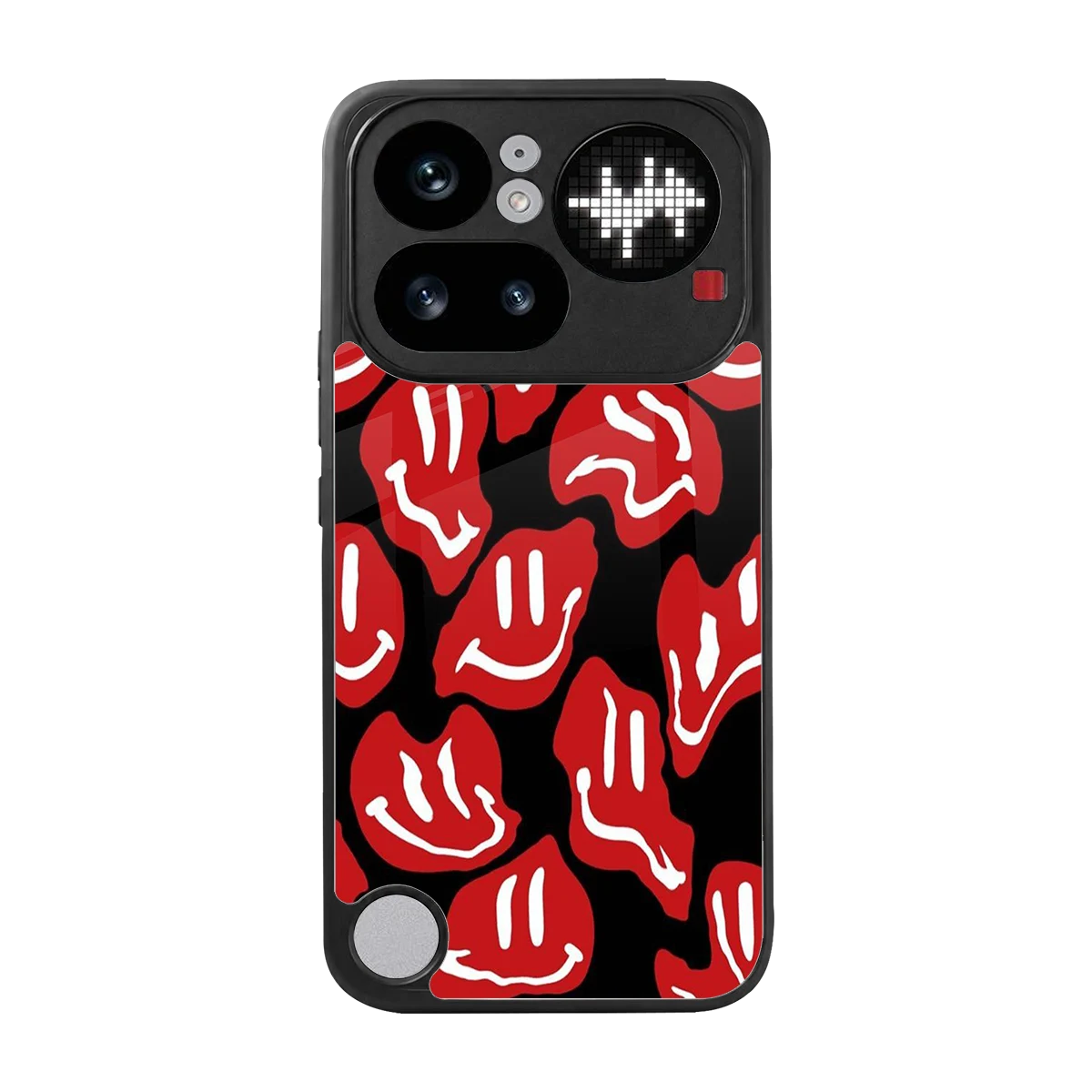 Melting Smiley back phone cover | glass case for nothing phone 4a pro