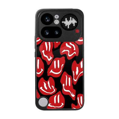 Melting Smiley back phone cover | glass case for nothing phone 4a pro