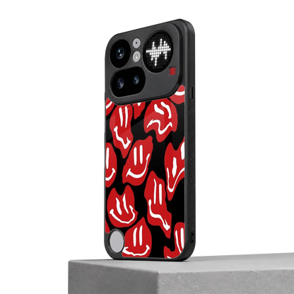 Melting Smiley nothing phone 4a pro mobile cover | shockproof glass phone case