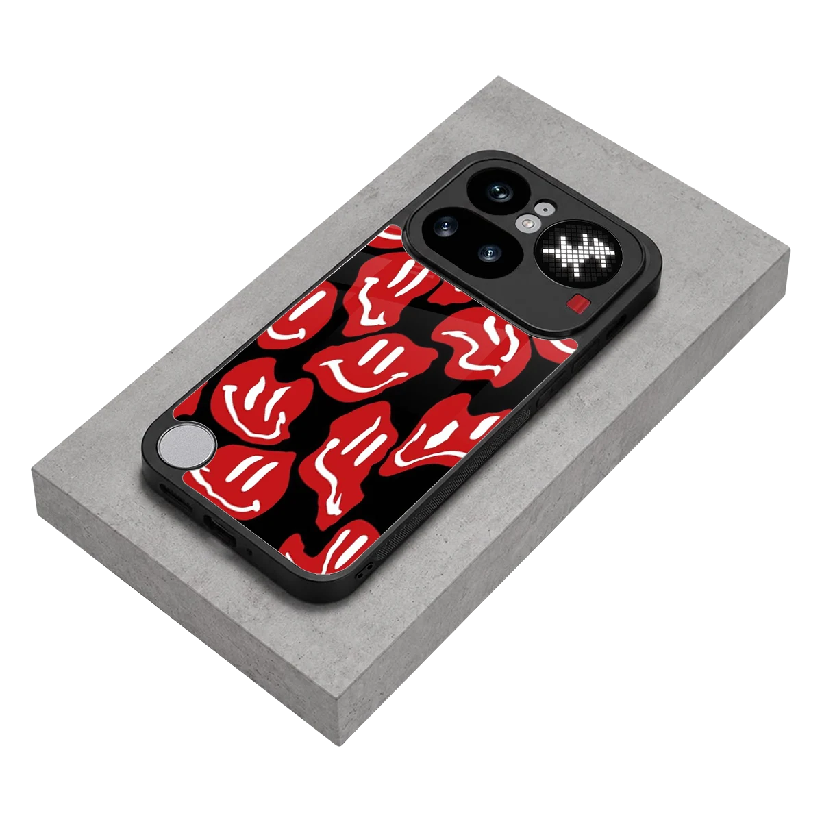 Melting Smiley stylish phone case for nothing phone 4a pro | glossy glass and slim fit