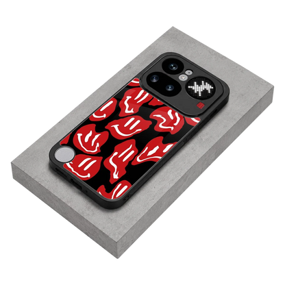 Melting Smiley stylish phone case for nothing phone 4a pro | glossy glass and slim fit