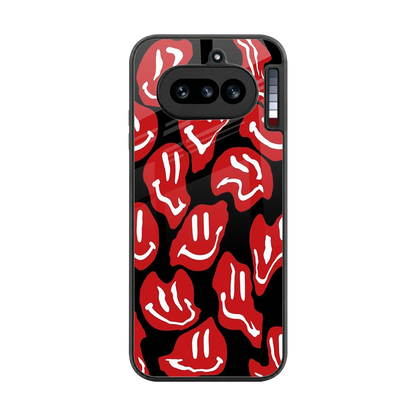 Melting Smiley back phone cover | glass case for nothing phone 4a