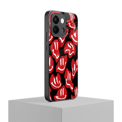 Melting Smiley oneplus 13s mobile cover | shockproof glass phone case