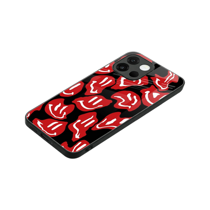 Melting Smiley stylish phone case for oneplus 13s | glossy glass and slim fit