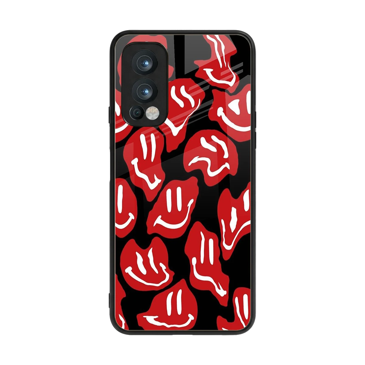 Melting Smiley back phone cover | glass case for oneplus nord 2