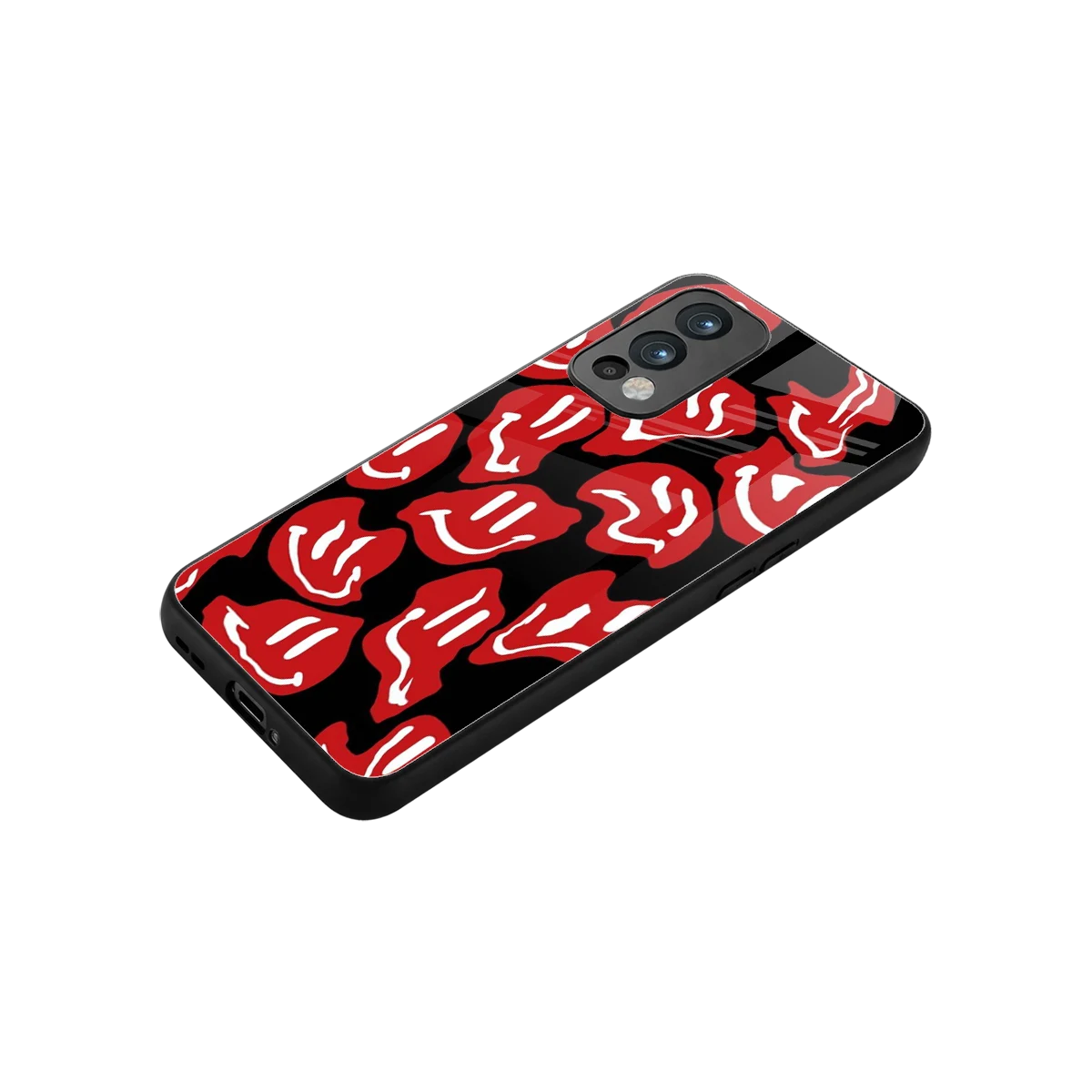 Melting Smiley stylish phone case for oneplus nord 2 | glossy glass and slim fit