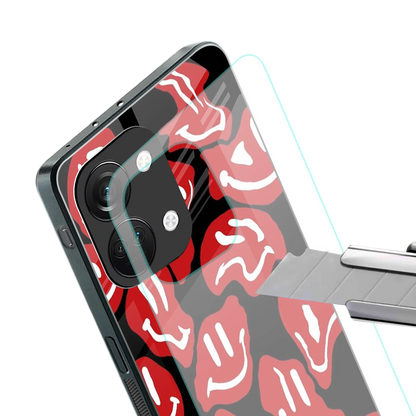 Melting Smiley stylish phone case for oneplus nord 3 | glossy glass and slim fit