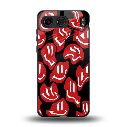 Melting Smiley back phone cover | glass case for oneplus nord 4