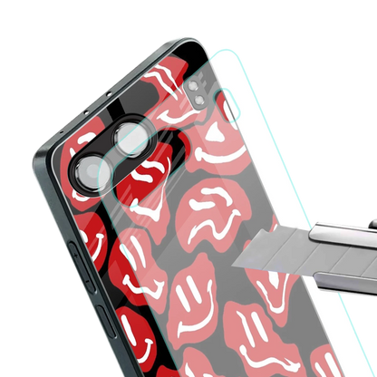 Melting Smiley stylish phone case for oneplus nord 4 | glossy glass and slim fit