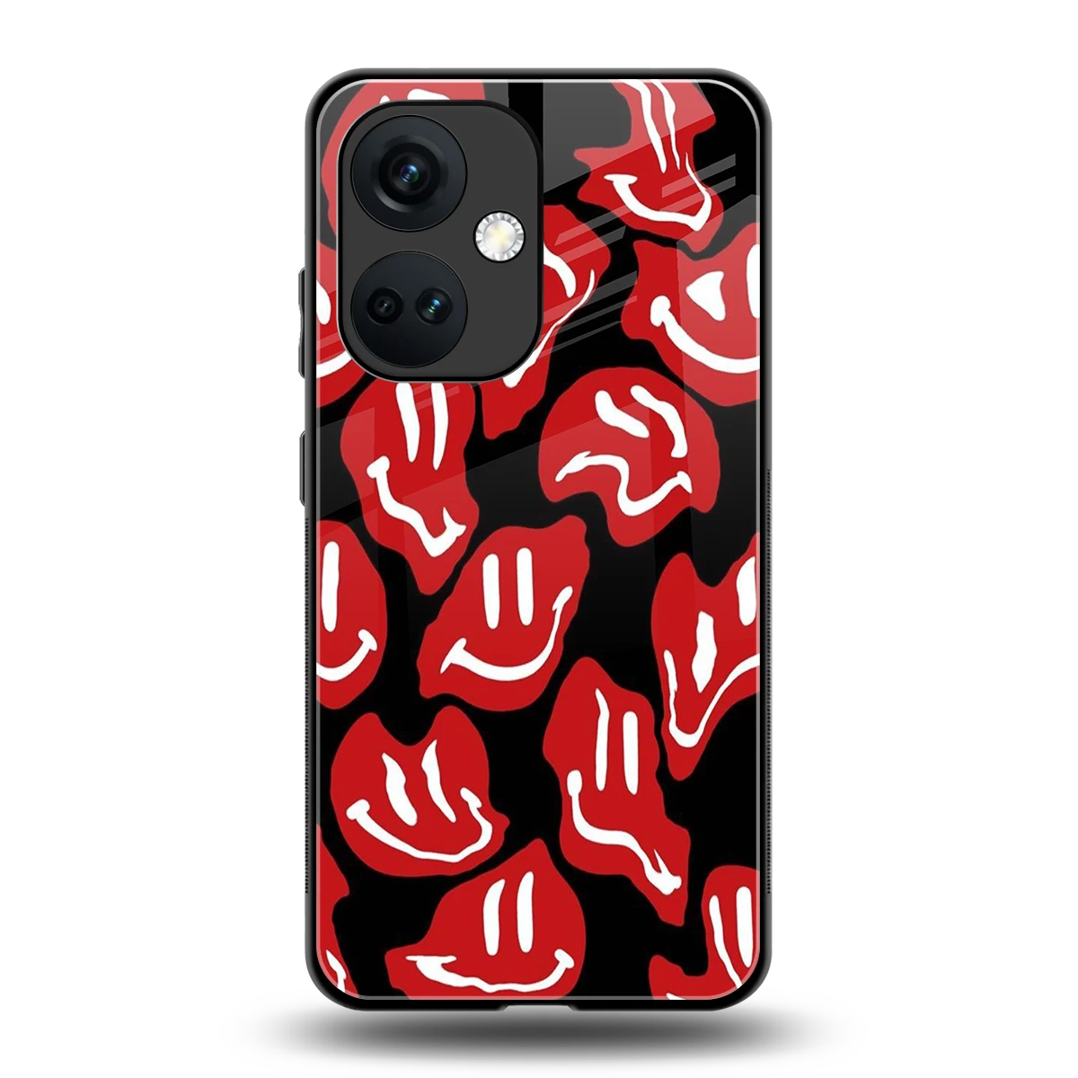 Melting Smiley back phone cover | glass case for oneplus nord ce 3