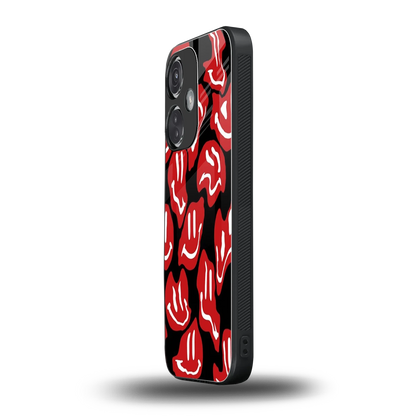 Melting Smiley oneplus nord ce 3 mobile cover | shockproof glass phone case