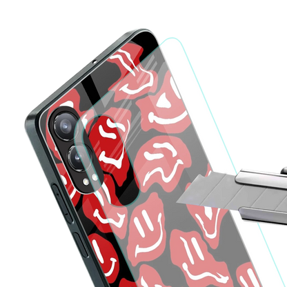 Melting Smiley stylish phone case for oneplus nord ce 4 lite | glossy glass and slim fit