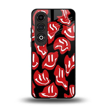Melting Smiley back phone cover | glass case for oneplus nord ce 4