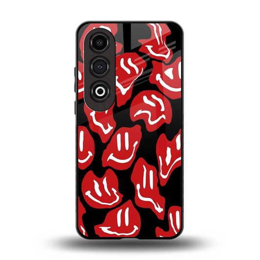 Melting Smiley back phone cover | glass case for oneplus nord ce 4