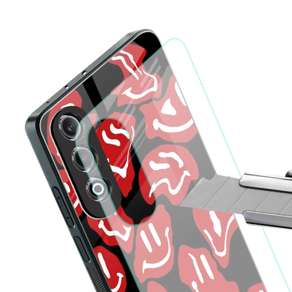 Melting Smiley stylish phone case for oneplus nord ce 4 | glossy glass and slim fit