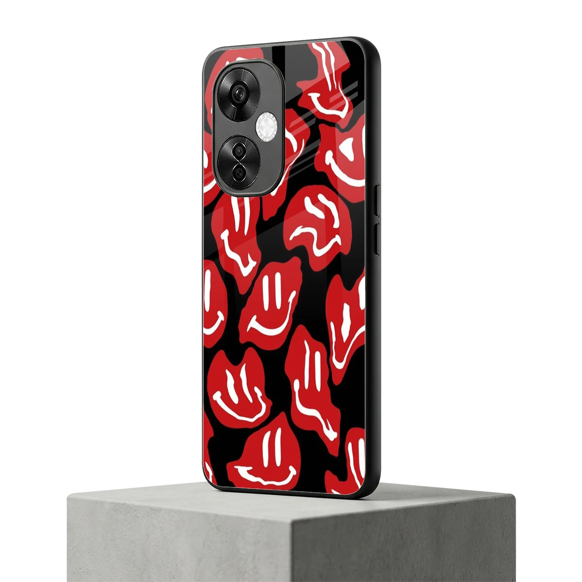 Melting Smiley oneplus nord ce 3 lite mobile cover | shockproof glass phone case
