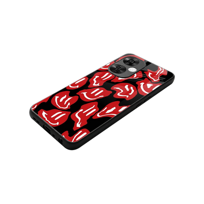 Melting Smiley stylish phone case for oneplus nord ce 3 lite | glossy glass and slim fit