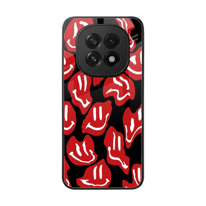 Melting Smiley back phone cover | glass case for oppo f29 5g