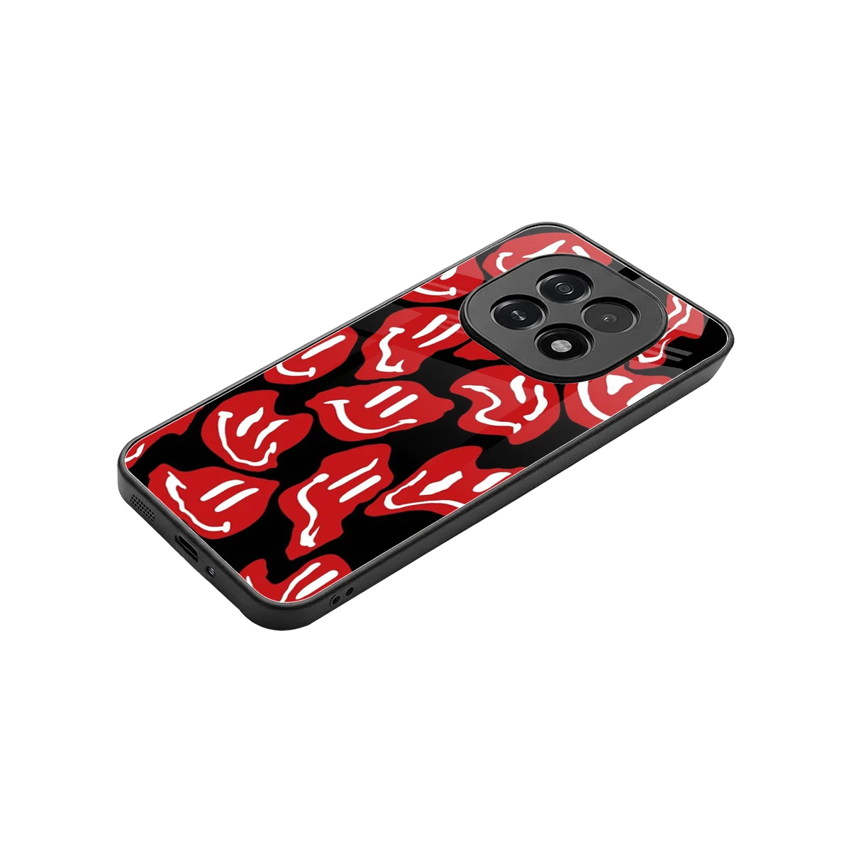 Melting Smiley stylish phone case for oppo f29 5g | glossy glass and slim fit