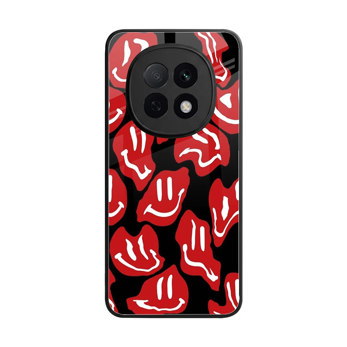 Melting Smiley back phone cover | glass case for oppo f29 pro 5g