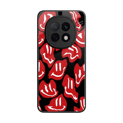 Melting Smiley back phone cover | glass case for oppo f29 pro 5g