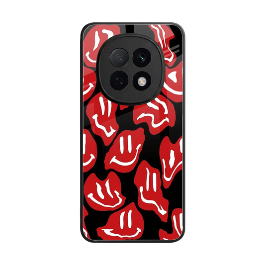 Melting Smiley back phone cover | glass case for oppo f29 pro 5g