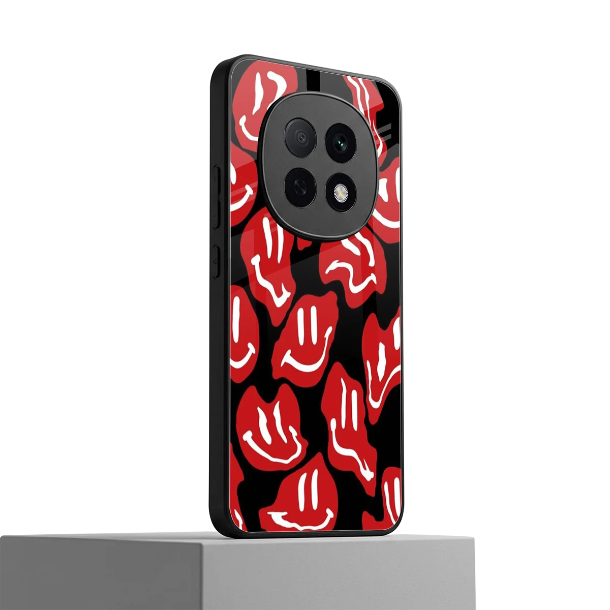 Melting Smiley oppo f29 pro 5g mobile cover | shockproof glass phone case