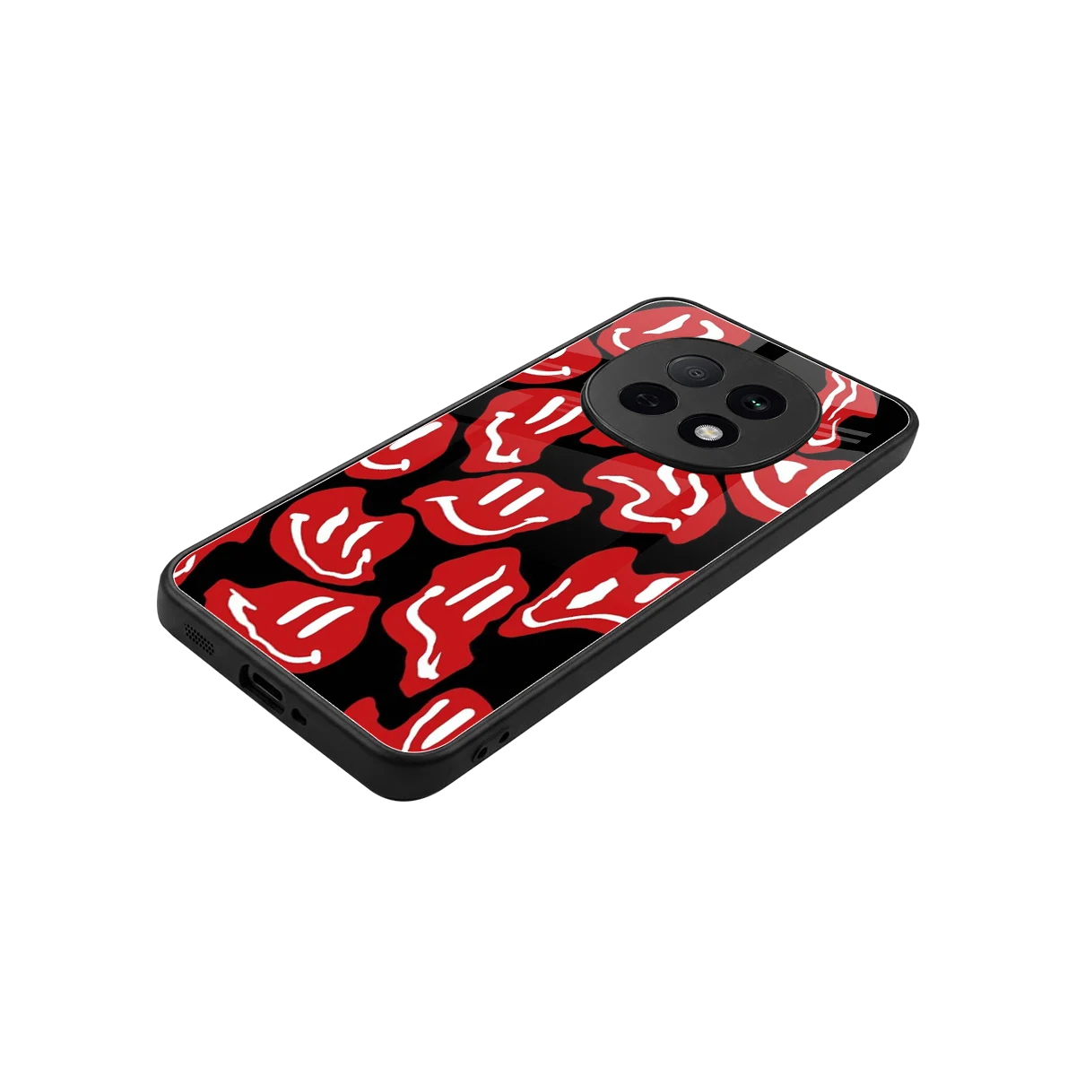 Melting Smiley stylish phone case for oppo f29 pro 5g | glossy glass and slim fit