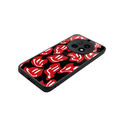 Melting Smiley stylish phone case for oppo f29 pro 5g | glossy glass and slim fit