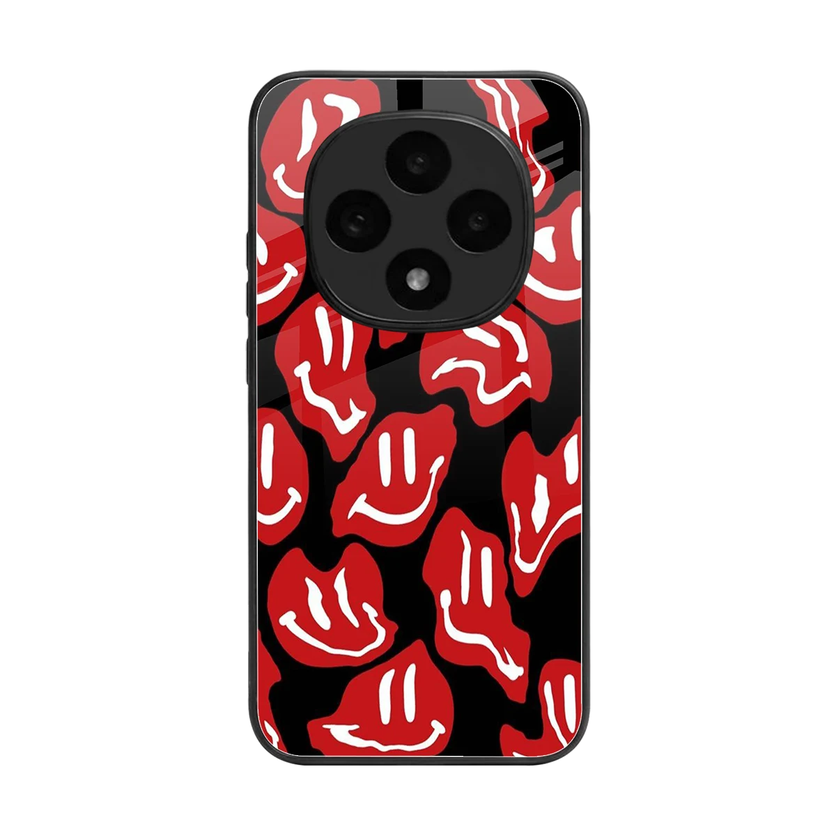 Melting Smiley back phone cover | glass case for oppo f31 pro 5g