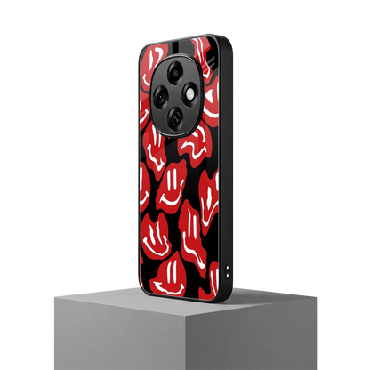 Melting Smiley oppo f31 pro 5g mobile cover | shockproof glass phone case
