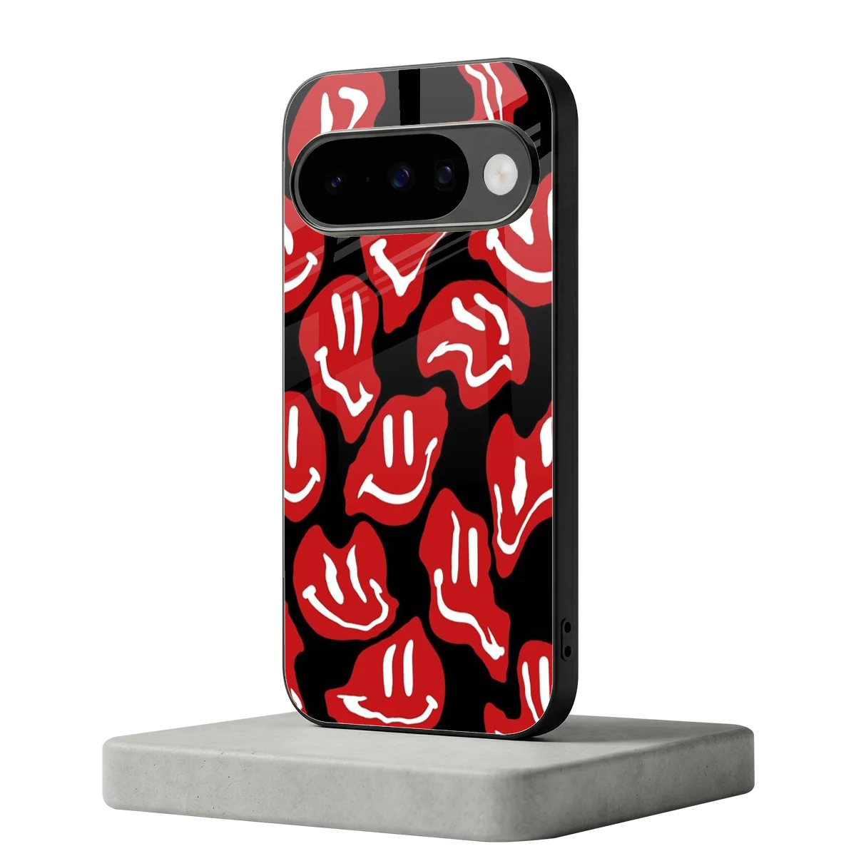 Melting Smiley google pixel 10 mobile cover | shockproof glass phone case