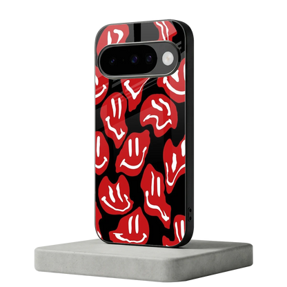 Melting Smiley google pixel 10 mobile cover | shockproof glass phone case
