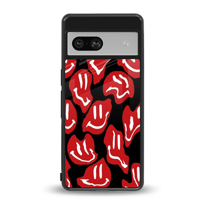 Melting Smiley back phone cover | glass case for google pixel 7