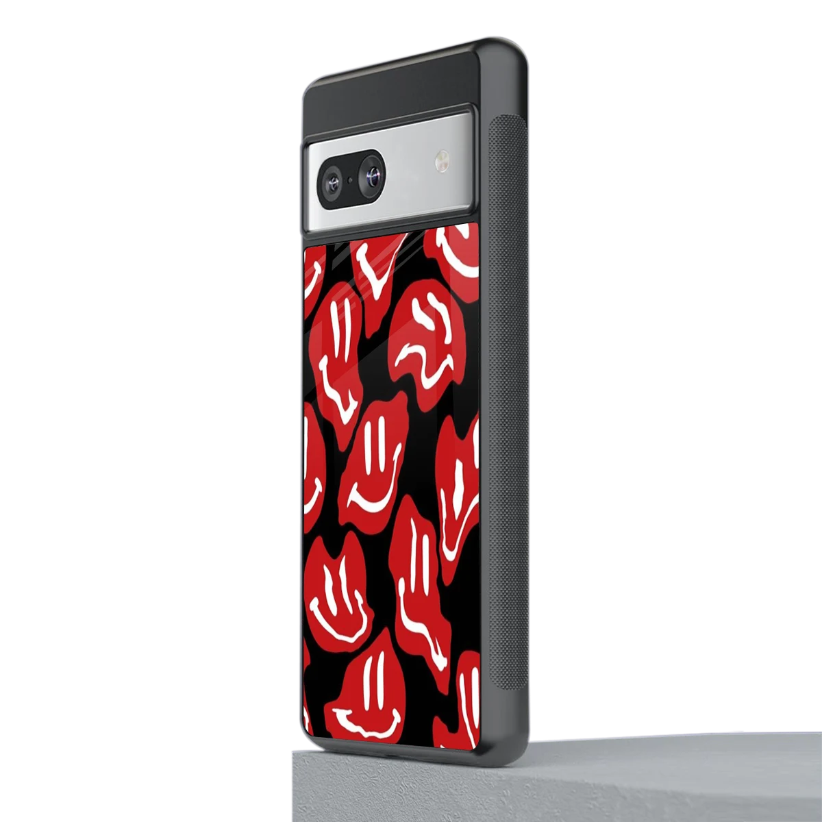 Melting Smiley stylish phone case for google pixel 7 | glossy glass and slim fit