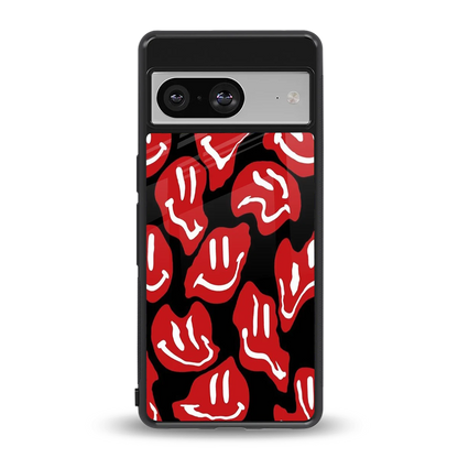 Melting Smiley back phone cover | glass case for google pixel 8