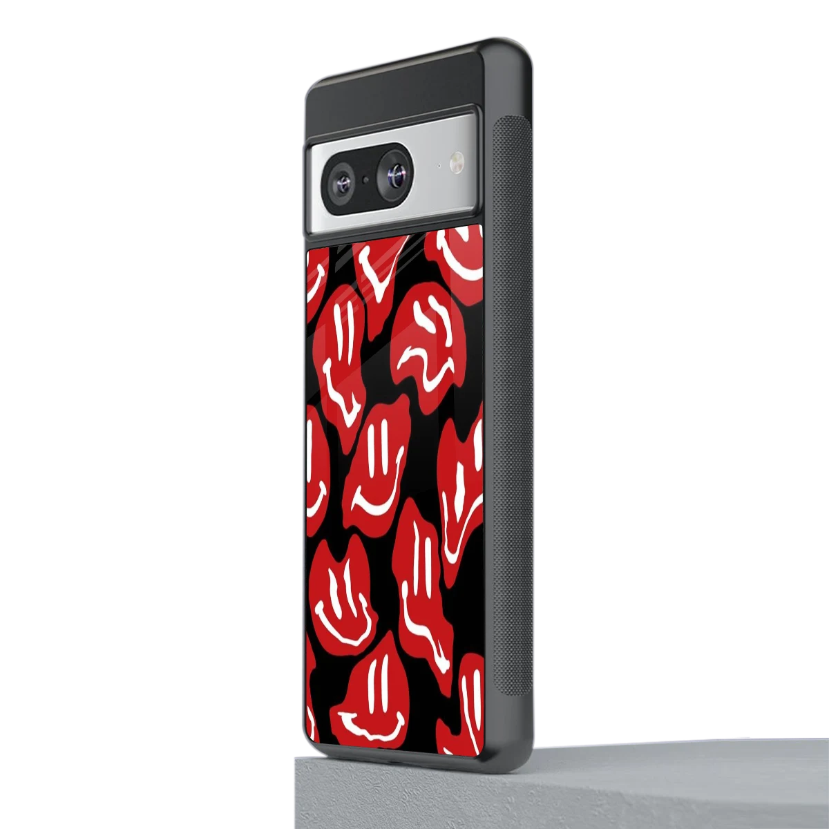 Melting Smiley stylish phone case for google pixel 8 | glossy glass and slim fit