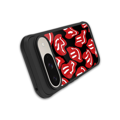 Melting Smiley stylish phone case for google pixel 9 | glossy glass and slim fit