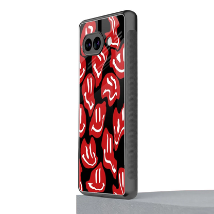 Melting Smiley google pixel 9a mobile cover | shockproof glass phone case