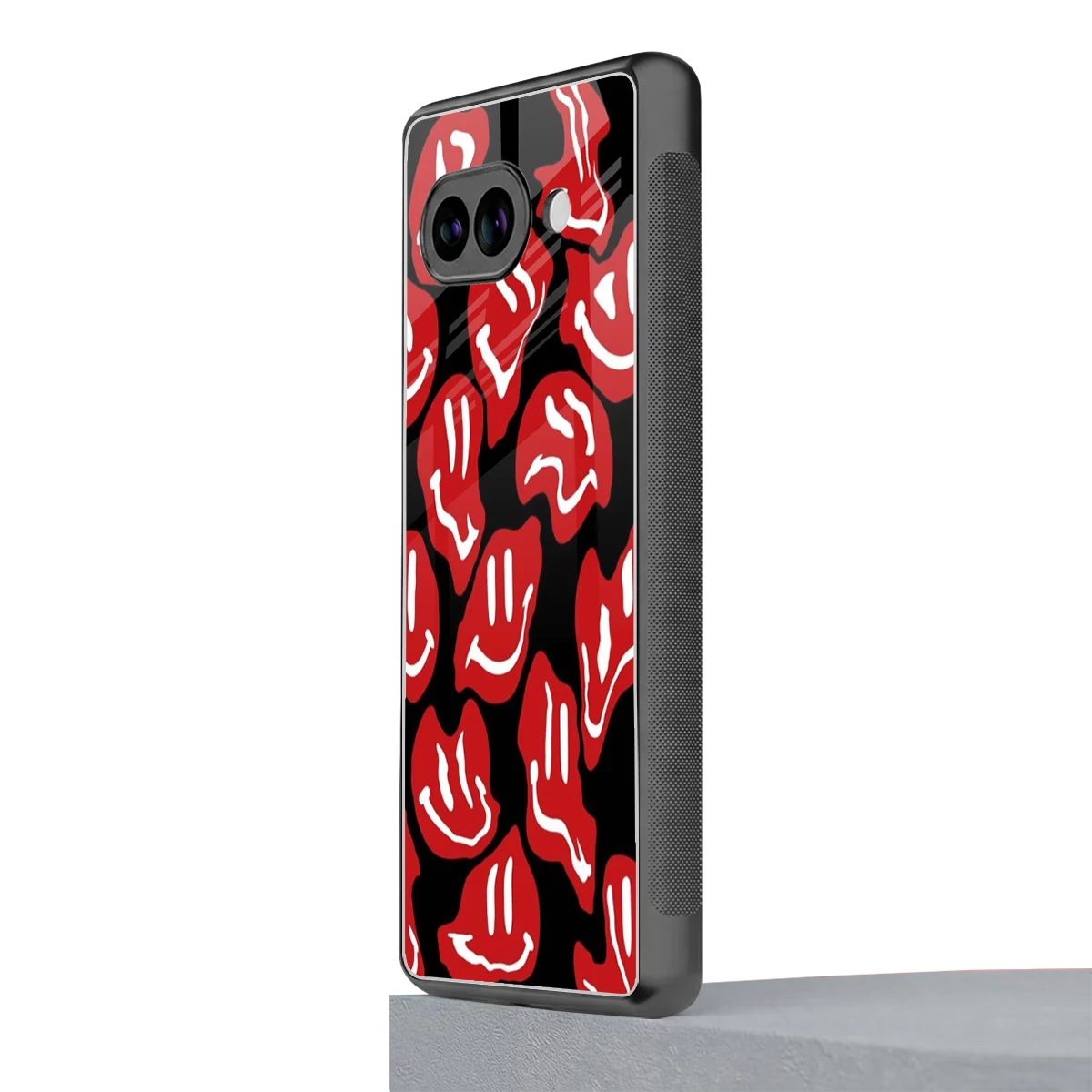 Melting Smiley google pixel 10a mobile cover | shockproof glass phone case