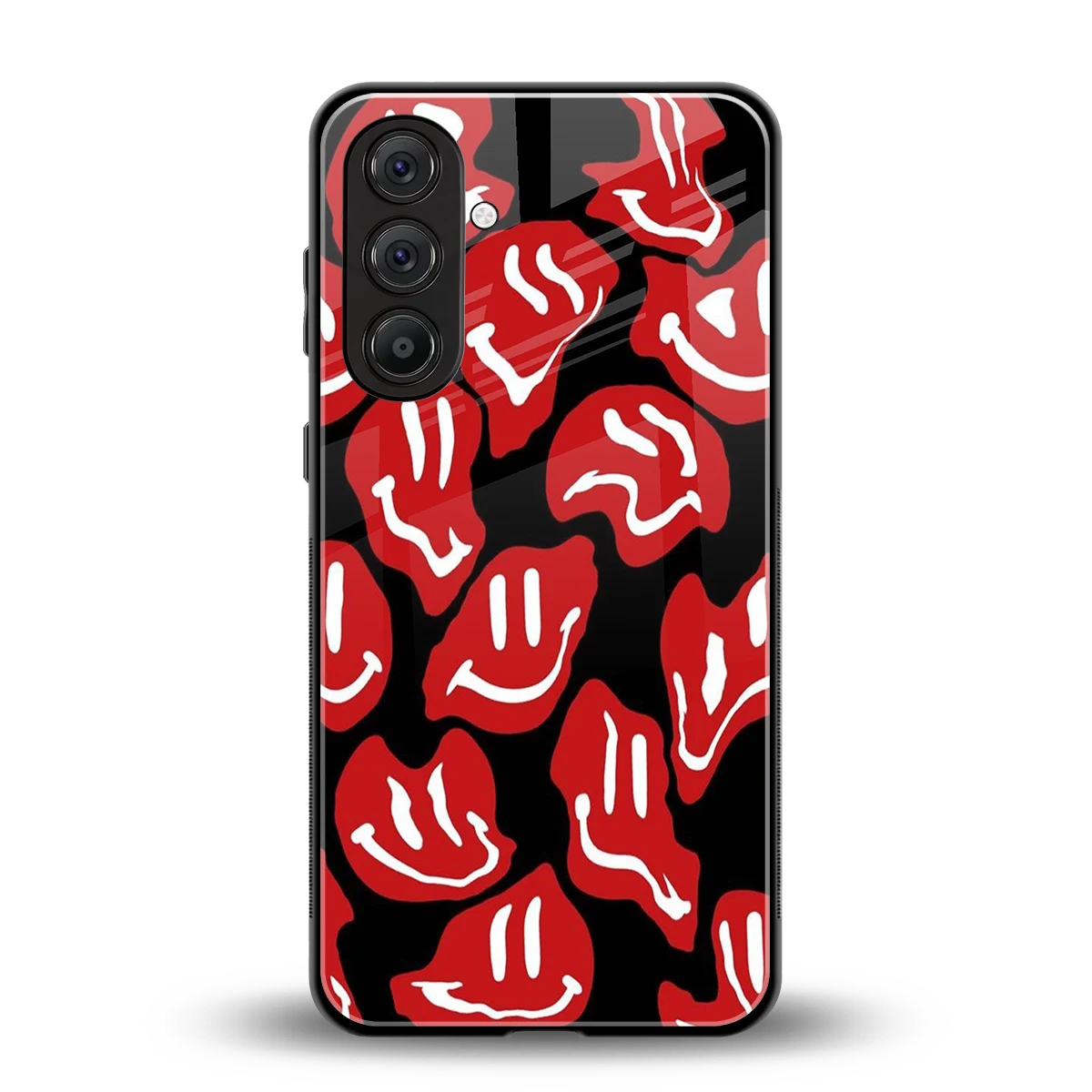 Melting Smiley back phone cover | glass case for samsung galaxy a55 5g