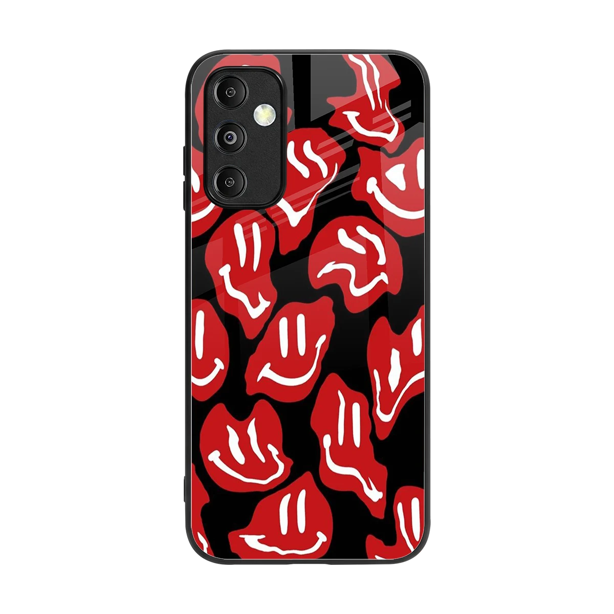 Melting Smiley back phone cover | glass case for samsung galaxy m14 5g