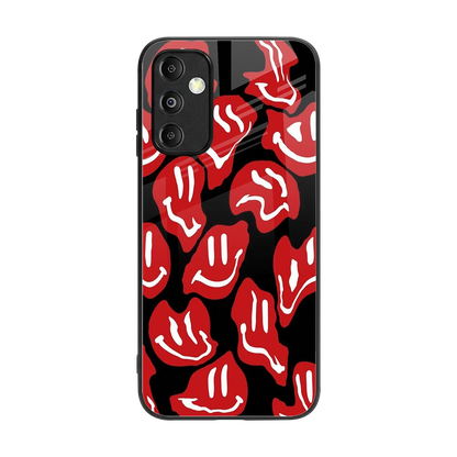 Melting Smiley back phone cover | glass case for samsung galaxy m14 5g