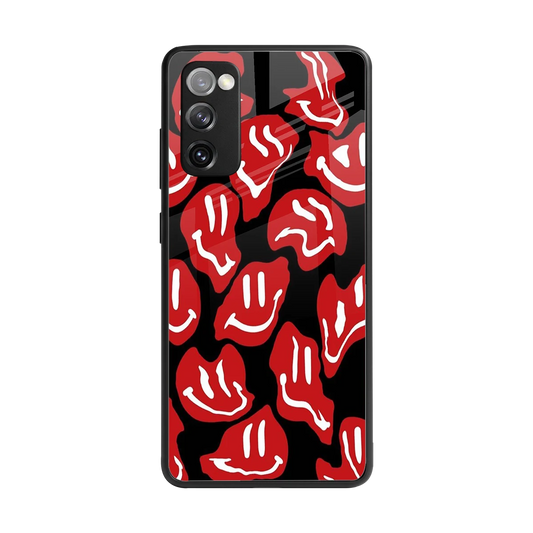 Melting Smiley back phone cover | glass case for samsung galaxy s20 fe