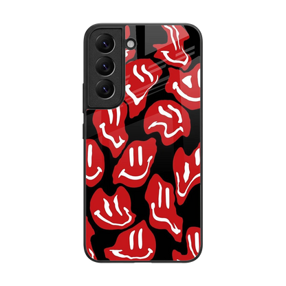 Melting Smiley back phone cover | glass case for samsung galaxy s22