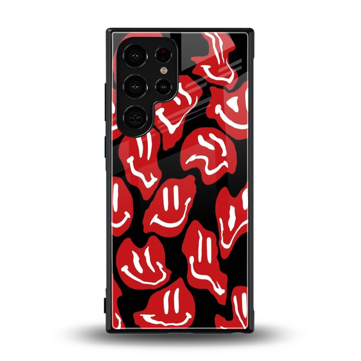 Melting Smiley back phone cover | glass case for samsung galaxy s24 ultra