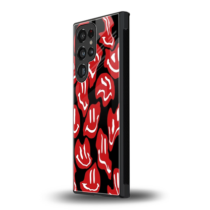 Melting Smiley samsung galaxy s23 ultra mobile cover | shockproof glass phone case