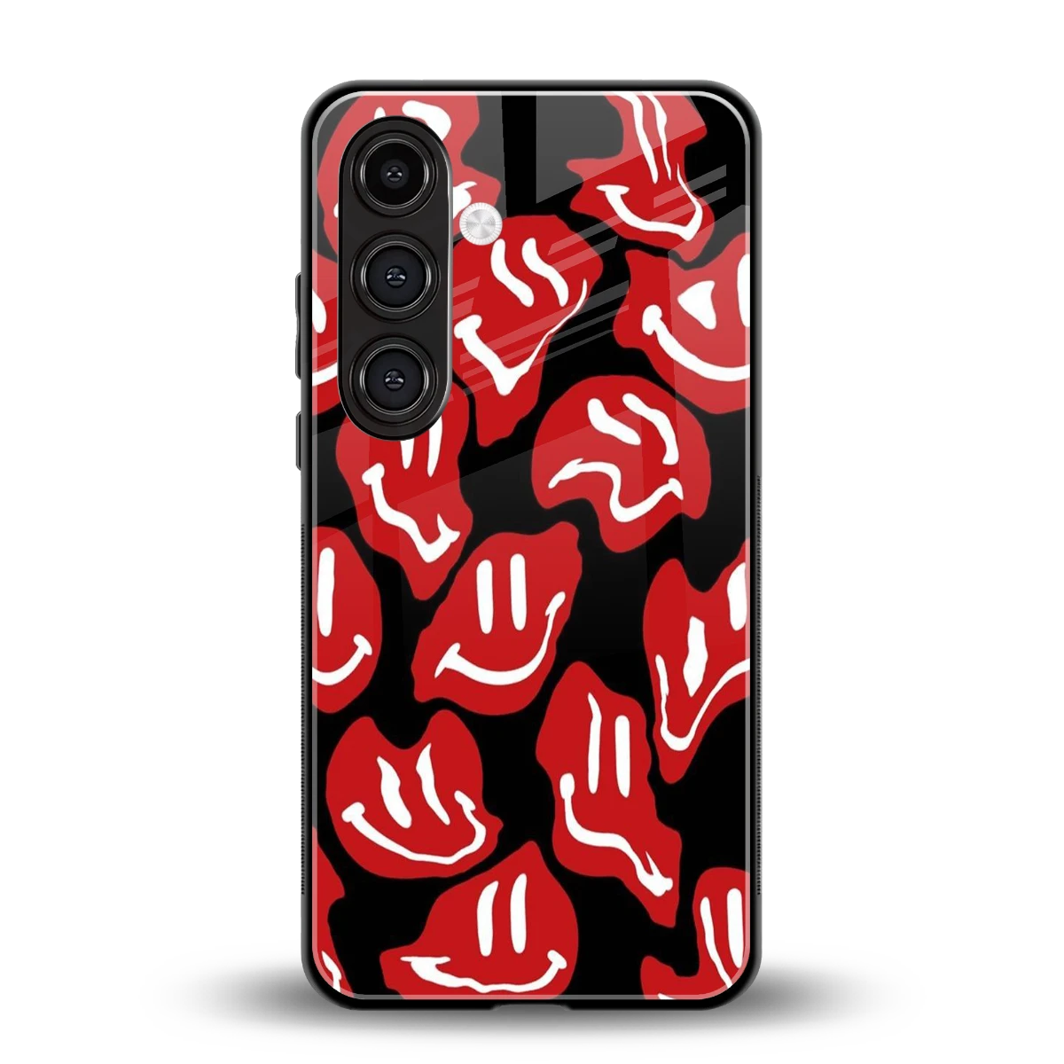 Melting Smiley back phone cover | glass case for samsung galaxy s24
