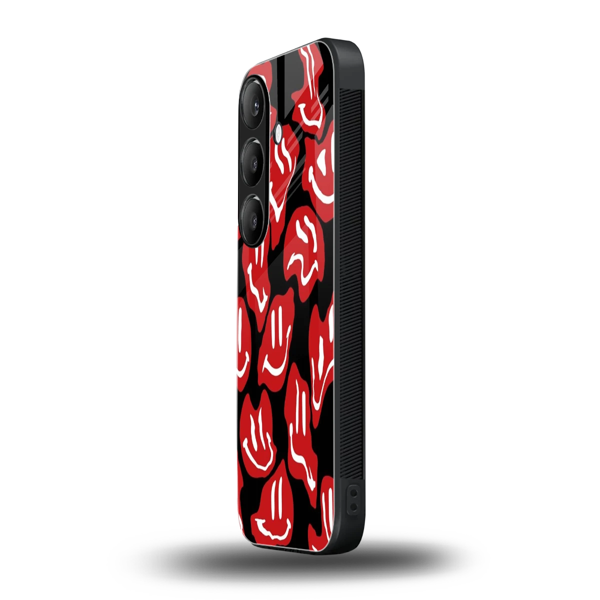 Melting Smiley samsung galaxy s25 mobile cover | shockproof glass phone case